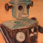 Robot Him cm 50 x 60 Oil on Canvas